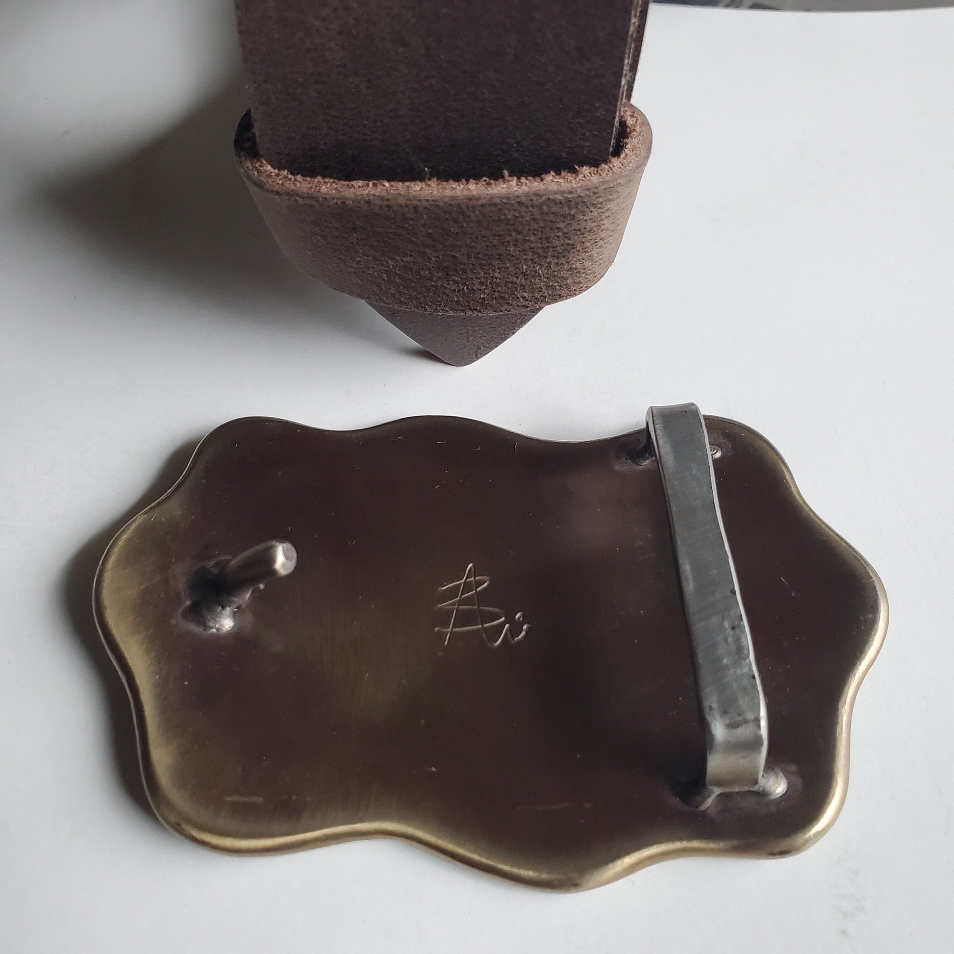 Rodeo Gear Western Wear Belt & Buckle for Jeans Western Buckle Hand Forged Stainless Steel Buckle and Belt Buckle for 1.5" Leather Belt