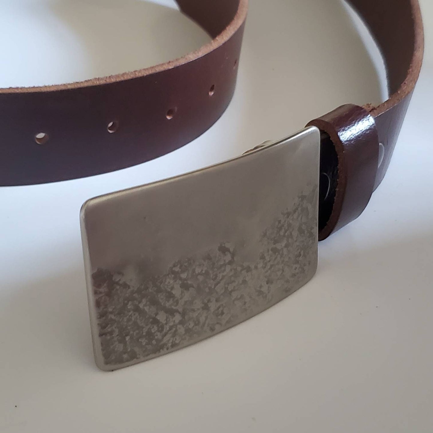 Belt & Buckle Canadian Landscape Waterproof Accessories Hiker's Outdoor Gear Artisan Signed Buckle Fits 1.5" Leather Snap Belt for Jean