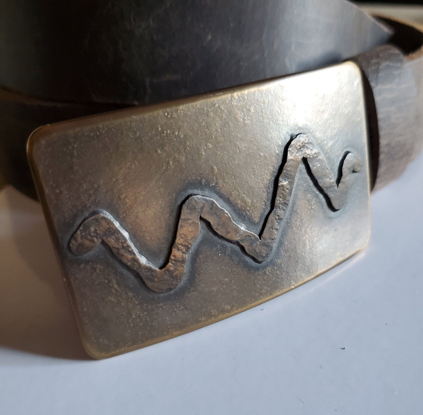 Landscape Belt & Buckle Outdoor Gear Buckle and Belt Designed and Signed by Artist Robert Aucoin Fits 1.5 Leather Belt for Jeans