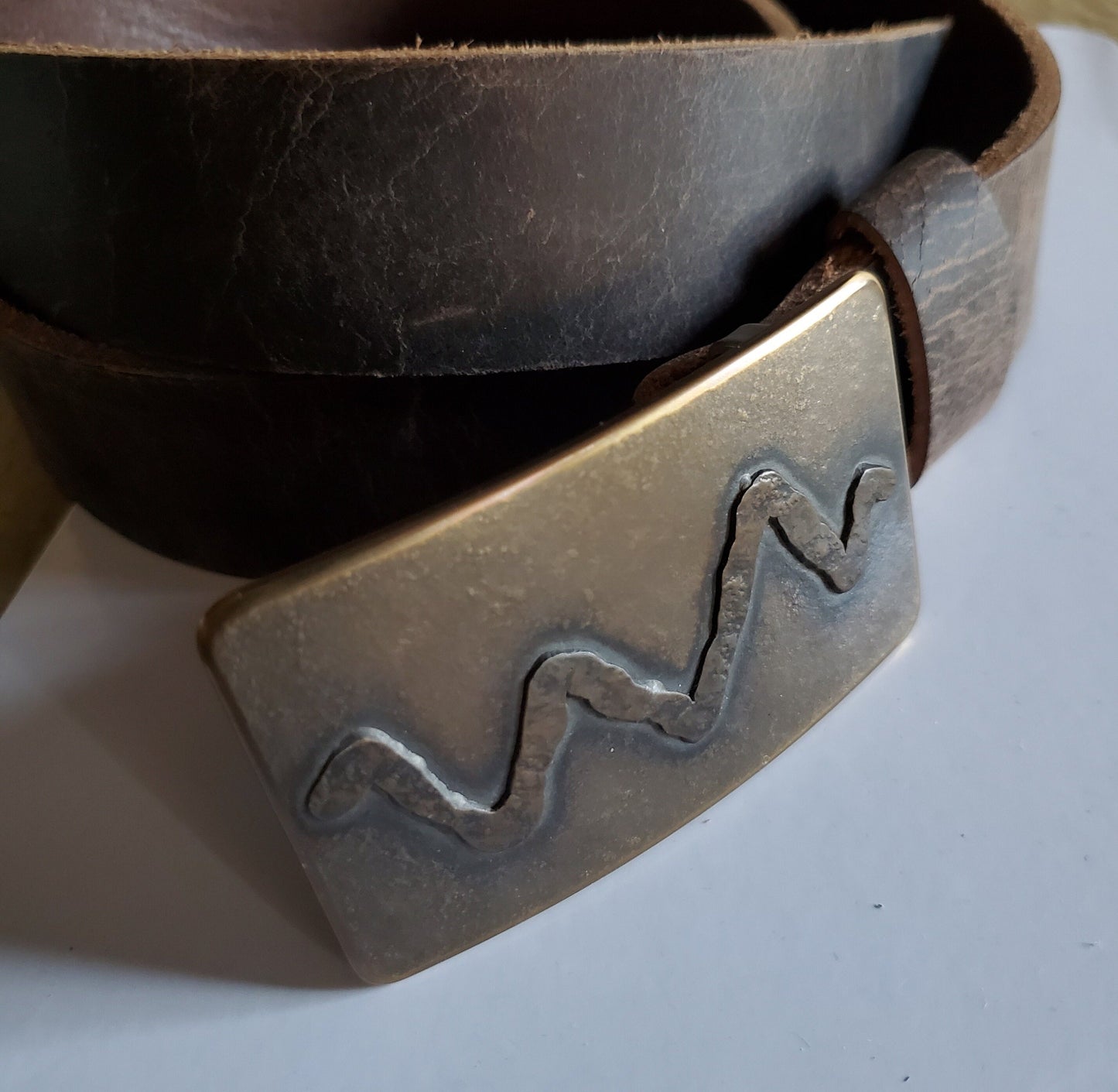 Landscape Belt & Buckle Outdoor Gear Buckle and Belt Designed and Signed by Artist Robert Aucoin Fits 1.5 Leather Belt for Jeans