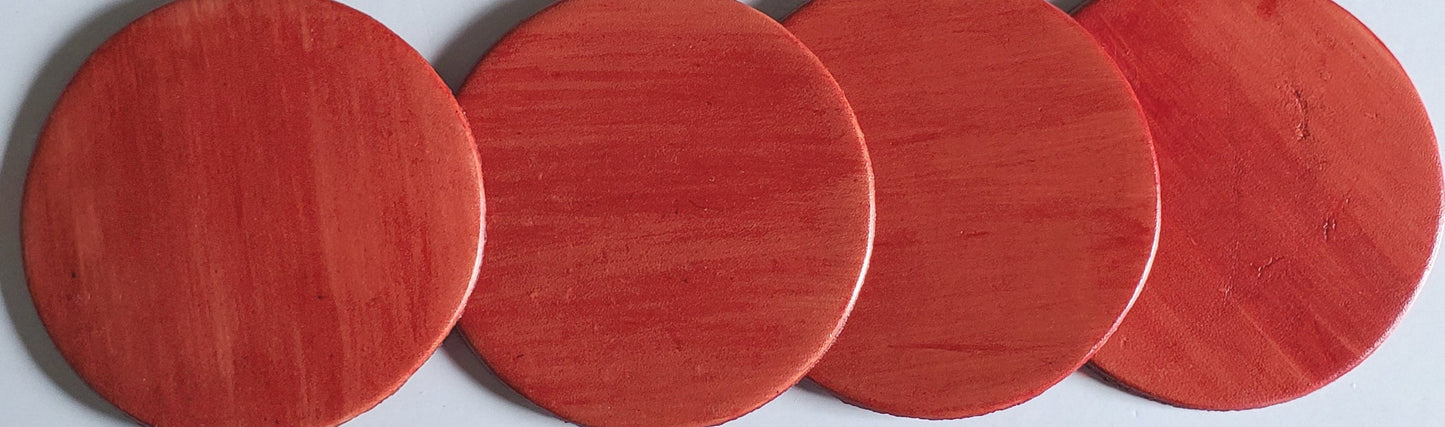 Coaster Set Set of Four, Leather Coaster Variety of Colours Drinkware Coasters Leather Anniversary Gift Hostess Gift Leatherware,