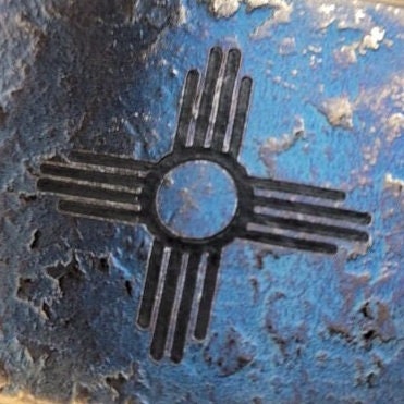 Zia Belt Buckle For Jeans New Mexico Buckle Etched Buckle Hand Forged Buckle Zia Buckle Zia Belt Buckle fits 1.5" Leather Belt for Jeans