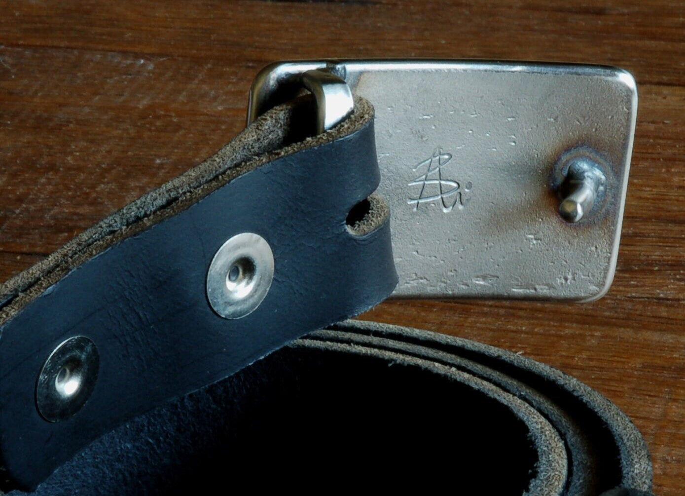 Dress Belt & Buckle SET, Canadian Wood Grain, Silver Suit Buckle and Belt, Hand Forged Stainless Steel 1.25" Belt For Suits, Gift Bag Incl.