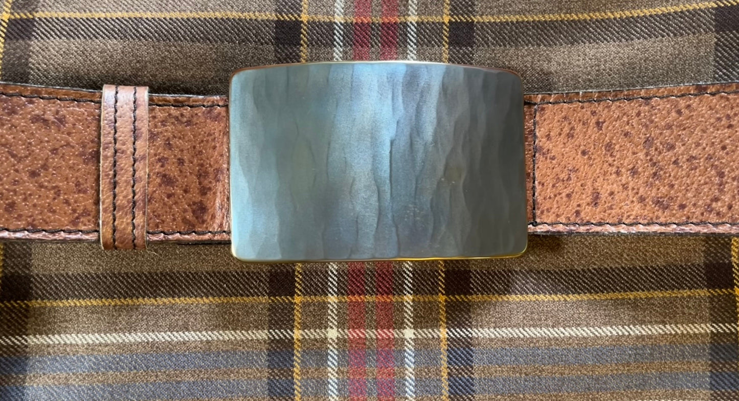 KILT Belt Buckle fits 2.5" Wide Belt, Scottish Kilt Accessory, Hand Forged Buckle, Stainless Steel Buckle, Kilt Belt Buckle Made to Order