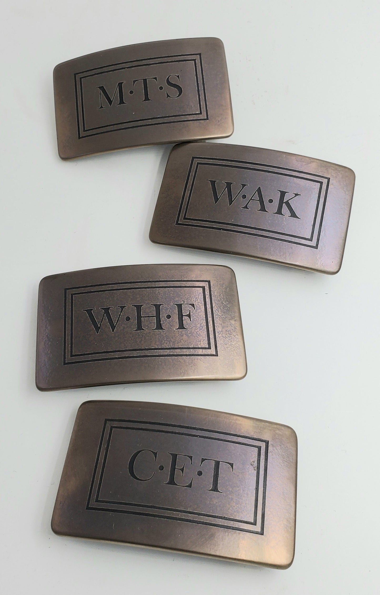 Bronze Personalized Buckle for Suits Customized Gift Bespoke Keepsakes for Men Monogramed Accessories Gentlemen's Gift Unisex Keepsake Gifts