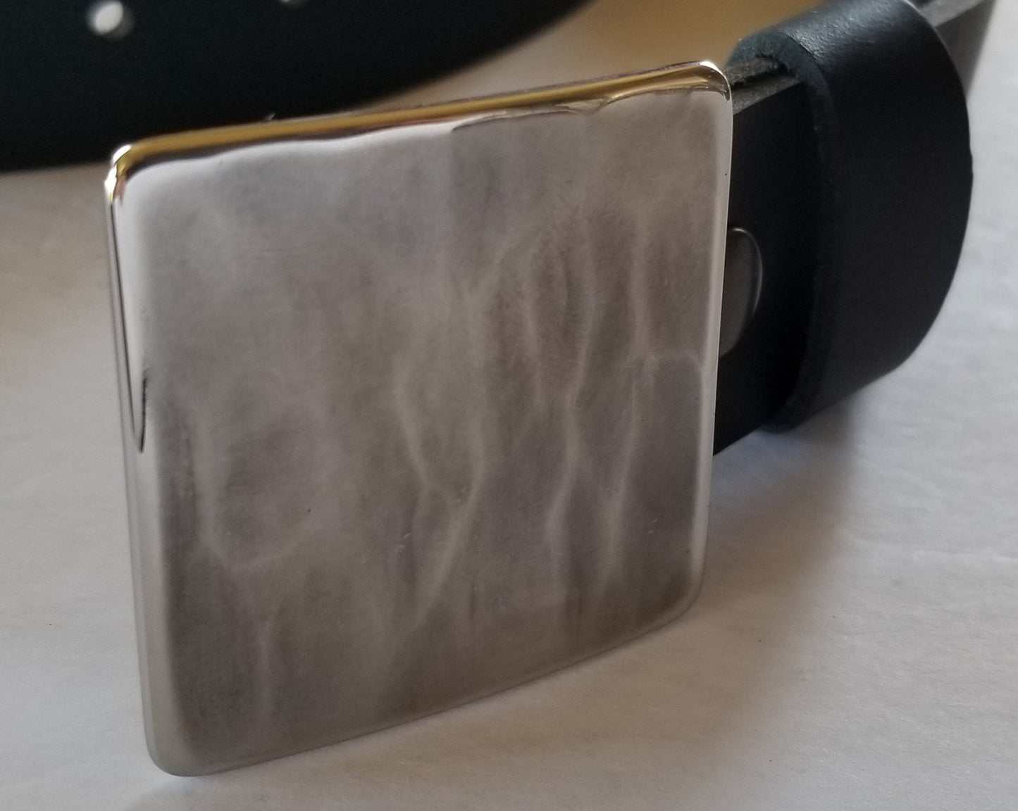 Small Square Buckle For Jeans Square Bronze Wood Grain Belt Buckle Silver Woodgrain Buckle Unisex Gifts Forged Stainless and 1.5" Belt