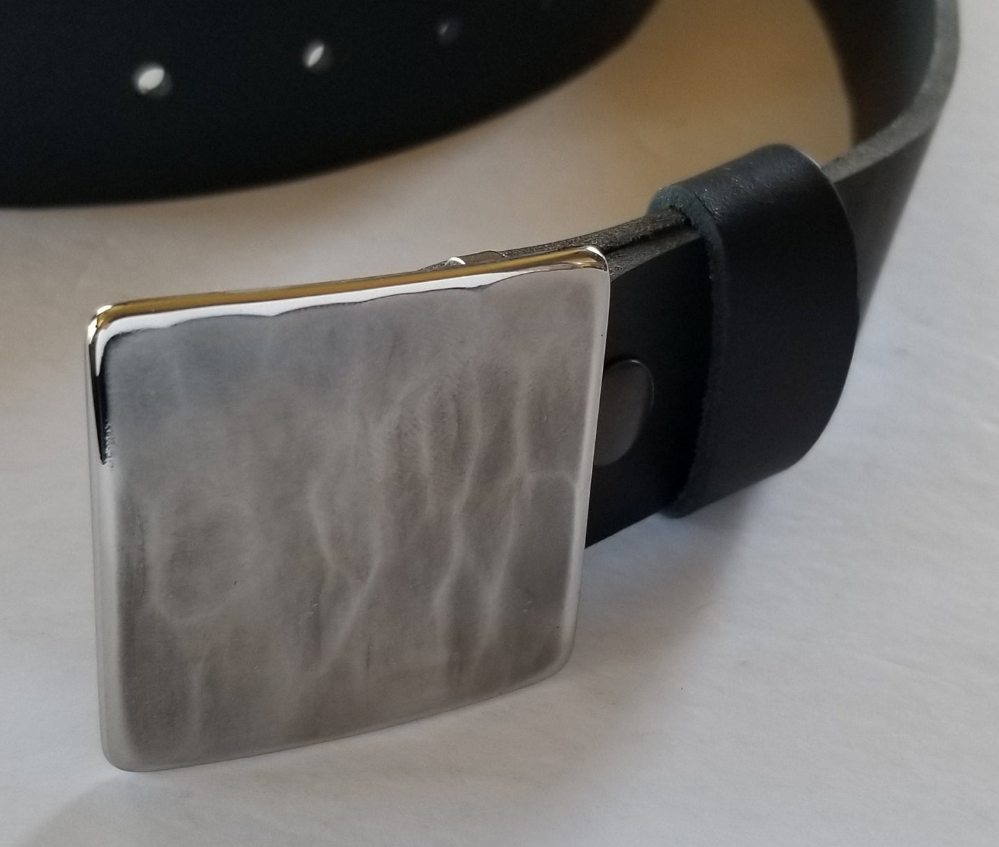 Small Square Buckle For Jeans Square Bronze Wood Grain Belt Buckle Silver Woodgrain Buckle Unisex Gifts Forged Stainless and 1.5" Belt