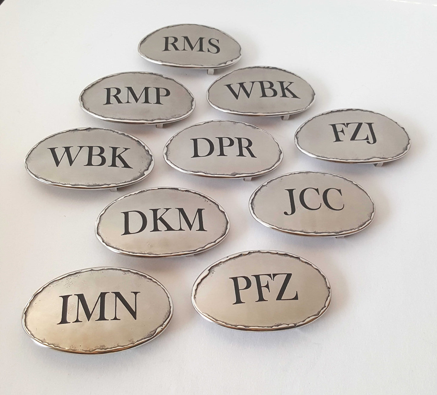 Country & Western Personalized Oval Belt Buckle Groomsmen's Buckle Unisex Buckle fits 1.5" Leather Belt for Jeans or Workwear