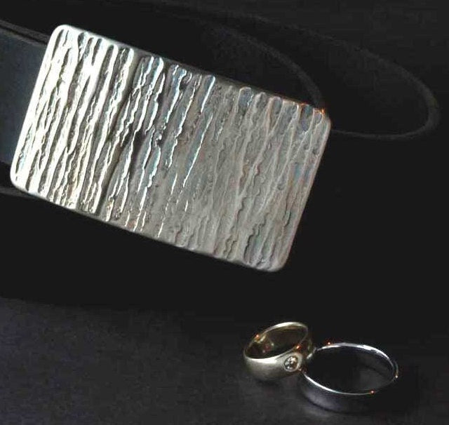 Belt & Buckle Unisex Gifts Made in Canada Hypoallergenic Hand Forged Accessories Solid Stainless Steel Fits 1.5" Belt For Jeans Guy Gifts
