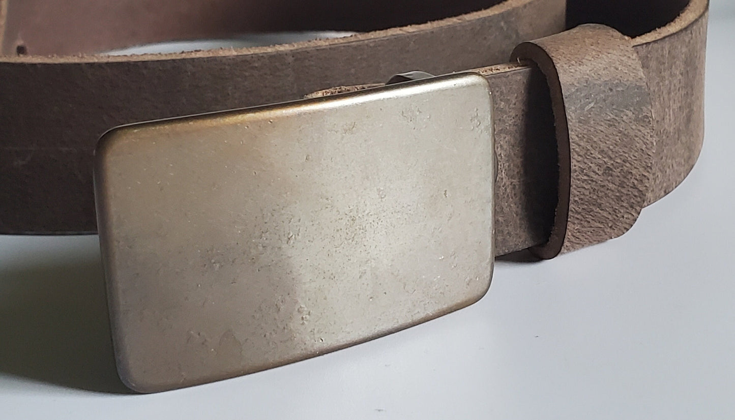 Private Listing 4 KH~ Men's Suit Belt & Buckle Set (with Zia) Suit Belt Buckle Hand Forged Stainless Steel Buckle and 1-1/4" Wide Belt