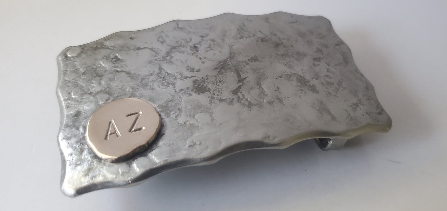 Initial Belt Buckle Personalized Keepsake Monogrammed Gift w/ Gift Bag Hypoallergenic Buckle Stainless Steel Buckle For 1.5" Leather Belt