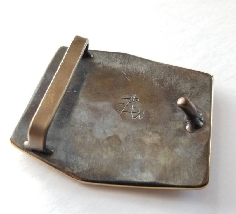 Belt Buckle Unisex Silver & Black Buckle or Rosy Gold Jean Buckle Hypoallergenic Stainless Steel Buckle for 1-1/2" Leather Belt for Jeans