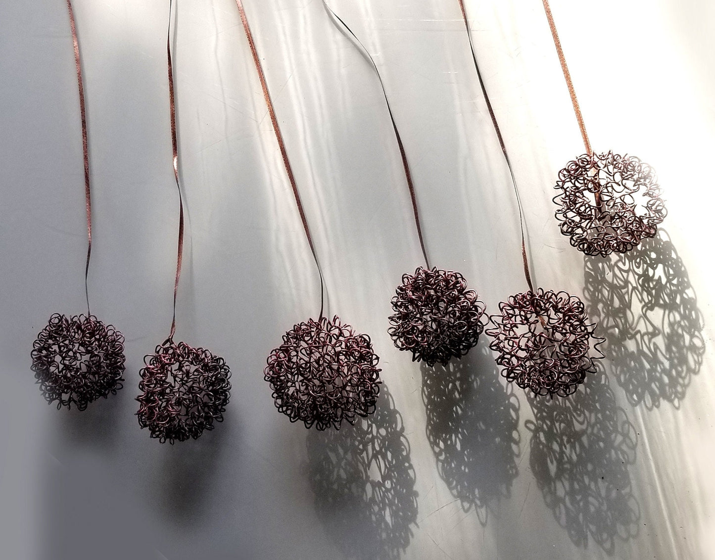 Wire Ball Stocking Stuffer Christmas Tree Ornament Metal Ornament Holiday Ball Handmade Holiday Decorations Commercial Interior Decor