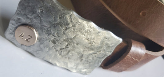 Initial Belt Buckle Personalized Keepsake Monogrammed Gift w/ Gift Bag Hypoallergenic Buckle Stainless Steel Buckle For 1.5" Leather Belt