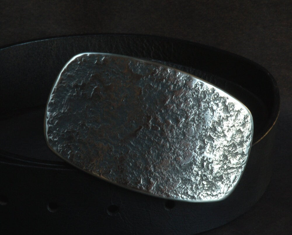 Belt Buckle Hand Forged Blue Gold or Blue Silver Signed Original Rodeo Cowboy Buckle Stainless Steel Buckle for Jean Western Gifts for Guys