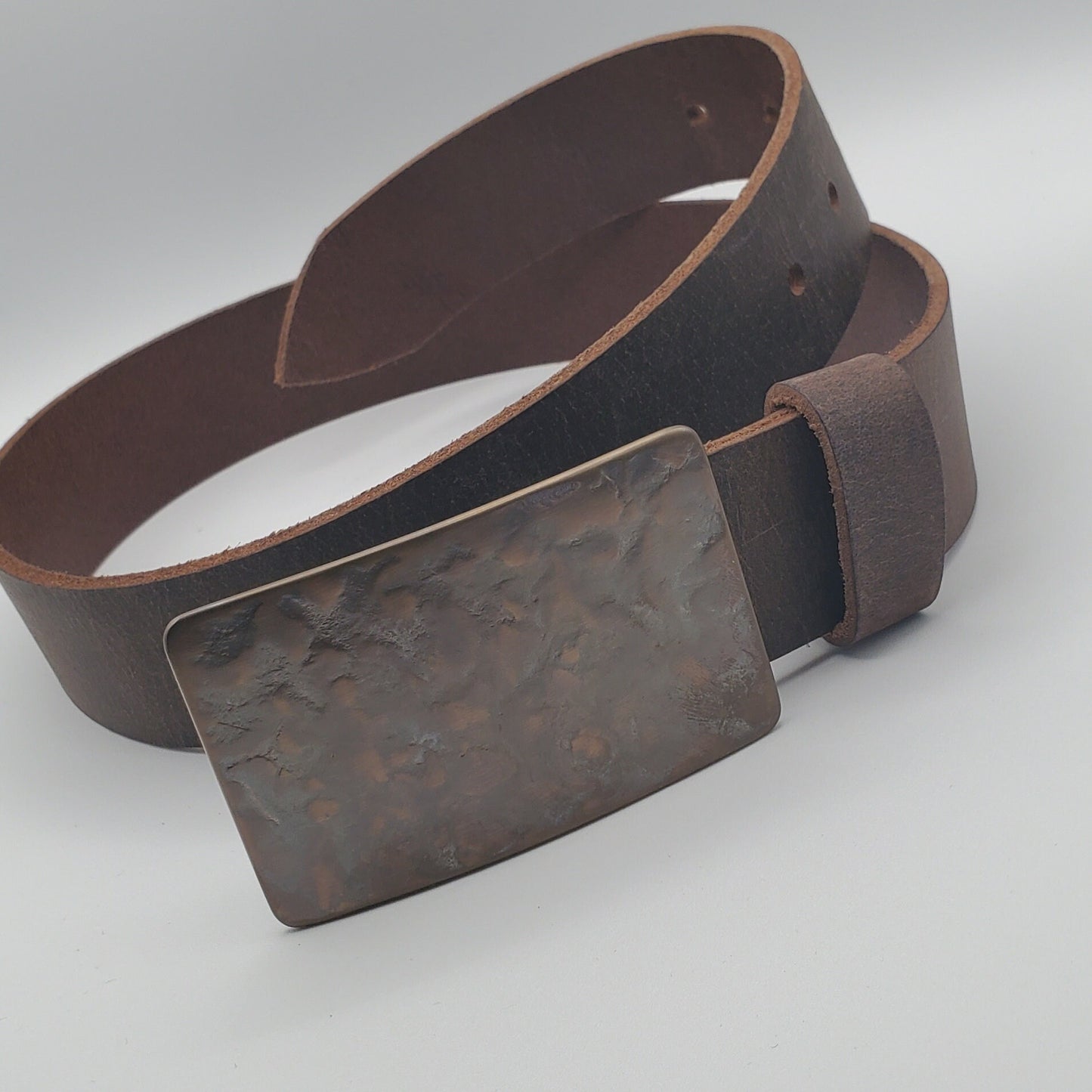 Belt Buckle Canadian Hand Crafted Buckle Signed Original Bronze Anniversary Gift Stainless Steel Buckle Fits 1-1/2" Belt For Jeans or Chinos