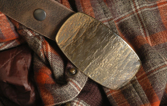 Gold Belt & Buckle Set ~ Workwear Accessories ~ Western Wear ~ Rodeo Cowboy Accessories Includes 1.5" Leather Snap Belt ~ Custom Cut For You