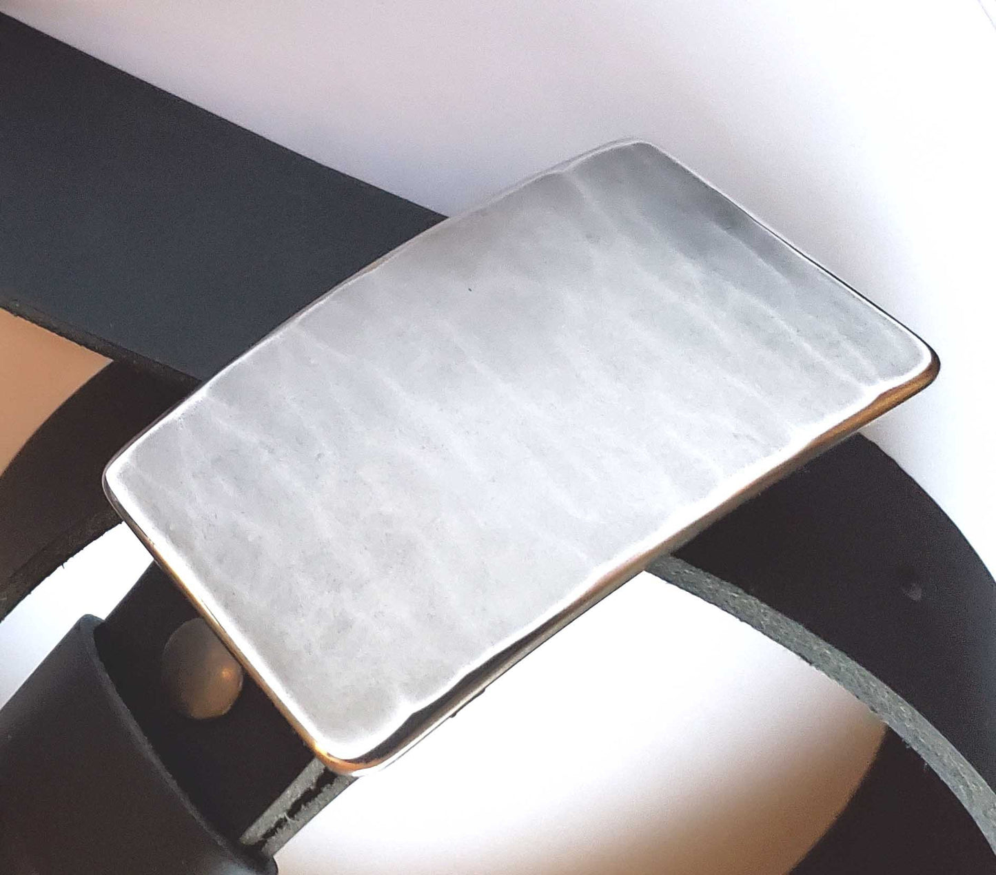 Leather Belt with SNAPS for Jeans or Suits Custom Cut Oiled Buffalo Leather Belts Five Colours w/snaps 1.5" and 1.25" Wide Made to Measure