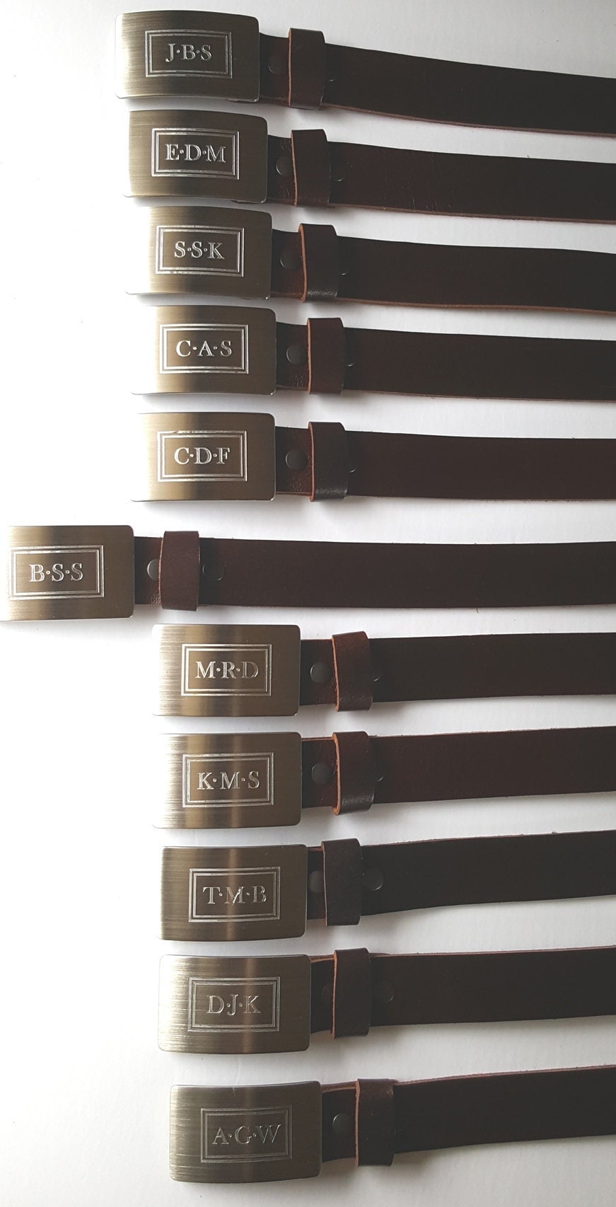 Bespoke Gifts for Men Monogrammed Dad's Day Belt & Buckle Set for Suit Customized Gifts Monogram Personalized Accessories Gentlemen's Gifts