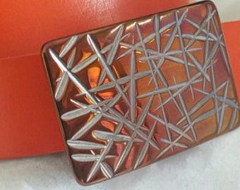 Belt Buckle Set for Blue Jean, Silver Buckle, Hand Forged Stainless Steel Buckle and 1-1/2" Leather Belt with Snaps, Your Belt Color Choice