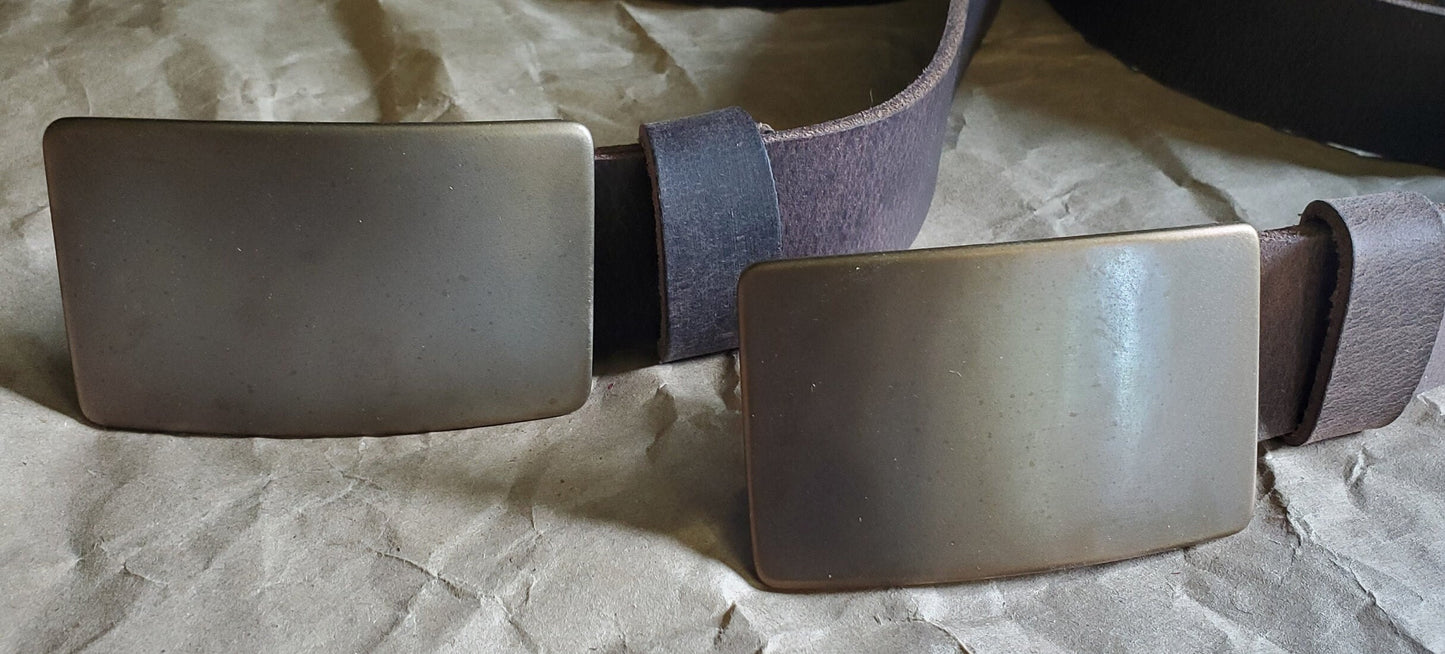 Bronze Anniversary Gift Set Belt and Buckle Set Unisex Belt and Buckle Fit 1-1/2" Wide Belt Includes Gift Bag-Burlap or Velvet