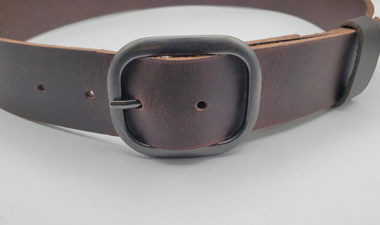 Simple Belt & Buckle Unisex Gift Choose Your Colour Combo for Work Dress or Blue Jeans 1-1/2" Belt w choice of Buckle Colour