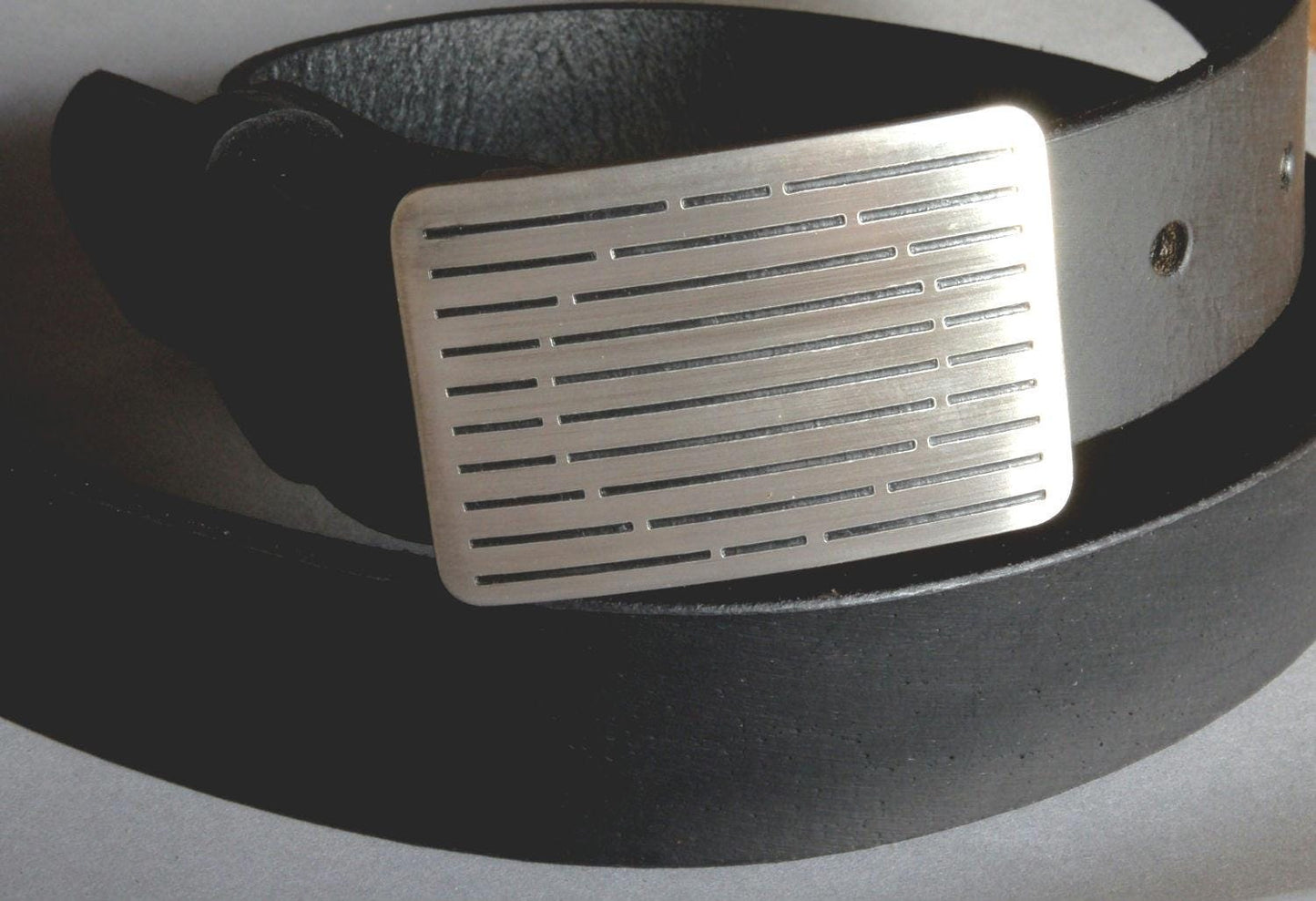 PRO Golf Belt & Buckle, AFICIONADO, Etched, Brushed Stainless Steel Golf Buckle, Fits 1.25" Belt, Golfer's Gifts, Golf Attire, Golf Gifts,