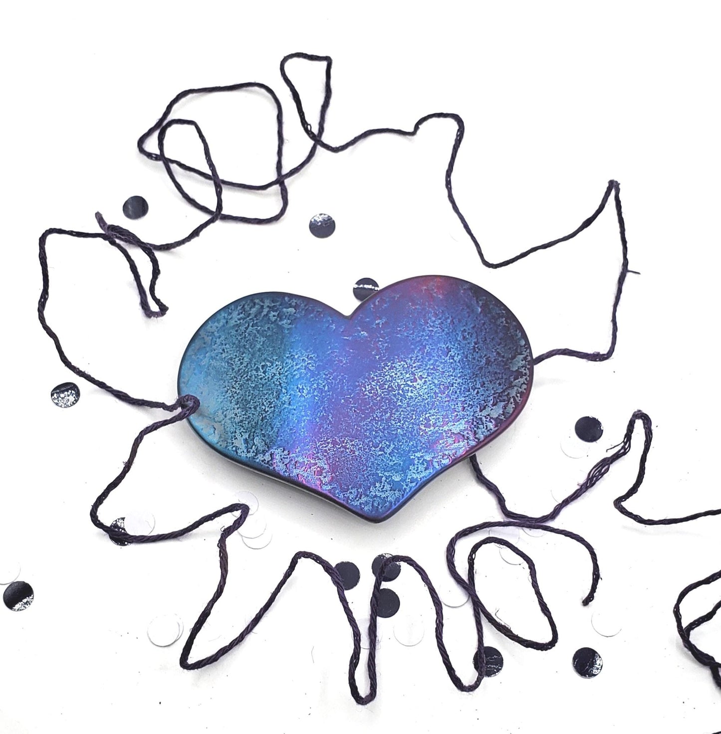 Heart Buckle Lover's Gift Sweet 16 Purple Heart Hand Forged Heart Buckle Gift for Gal Anniversary Gift Buckle Fits 1.5" Belt for Jean