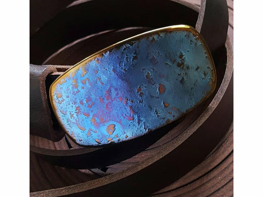 Blue Jean Buckle & Belt Rodeo or City Slicker Belt and Buckle Hand Forged Canadian Made Buckle Stainless Steel Buckle for Jeans Unisex Gifts