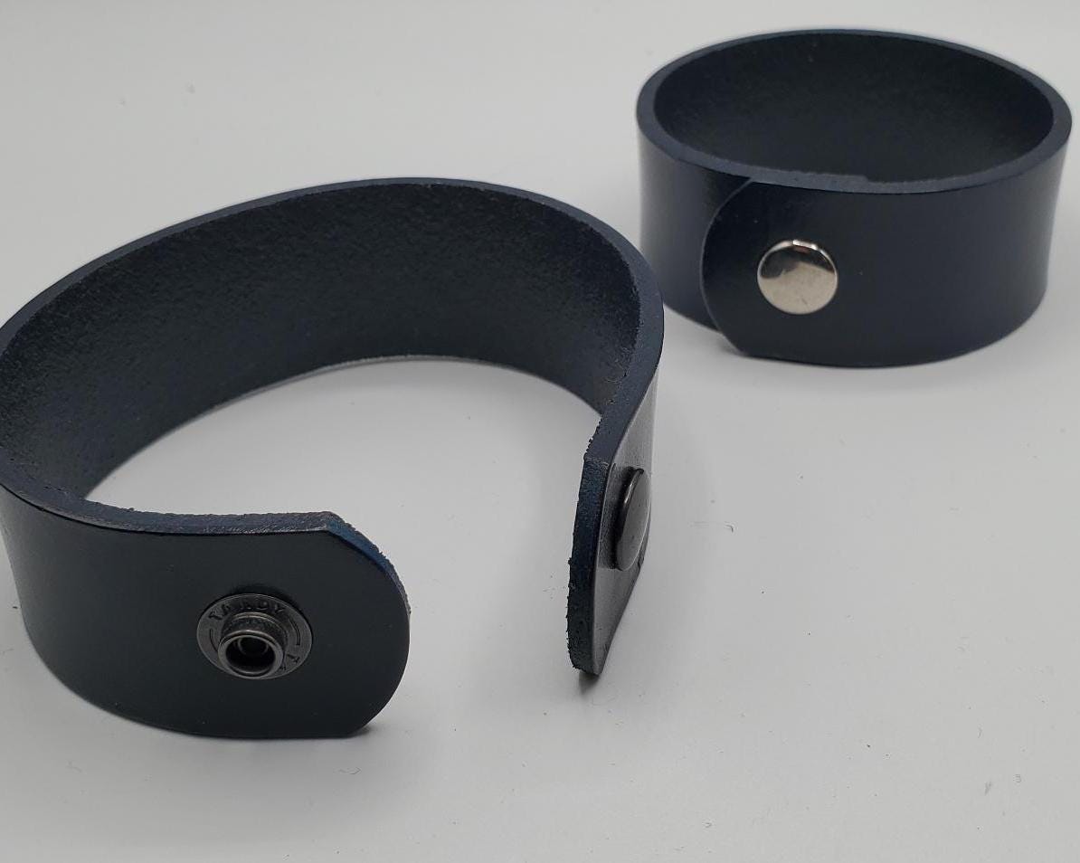 Leather Cuffs Unisex Leather Bracelet Father's Day Cuff w/ snap Closure Unisex Wrist Cuff Boyfriend Gift or Girlfriend Gift w Gift Bag