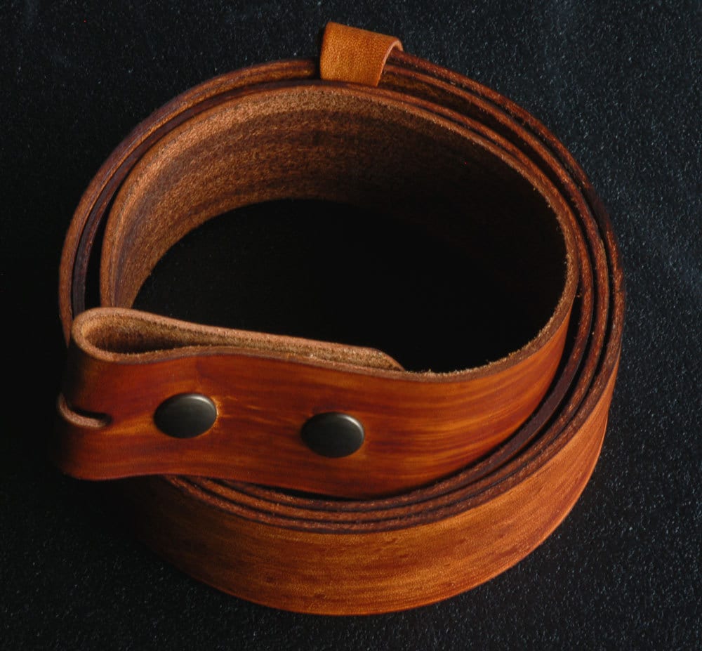 Belt Hand Dyed Wood Grain Belt w/ Snaps Jean or Suit Belt Custom Cut Gifts for Jean or Dress Pant 1.25"/ 1.5" Leather Belt Unisex Accessory