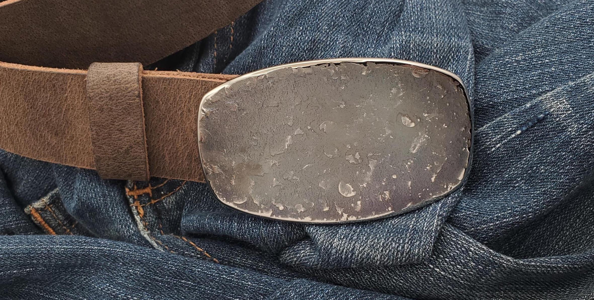 Great Outdoors Belt Buckle Waterproof Original Blue Jean Buckle Hand Forged Stainless Steel Hypoallergenic Buckle Fits Leather Belt