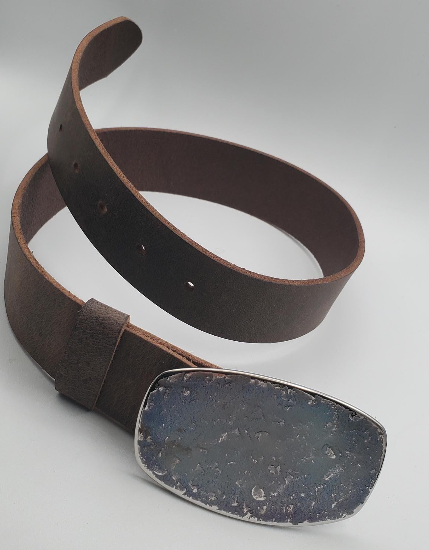 Great Outdoors Belt Buckle Waterproof Original Blue Jean Buckle Hand Forged Stainless Steel Hypoallergenic Buckle Fits Leather Belt