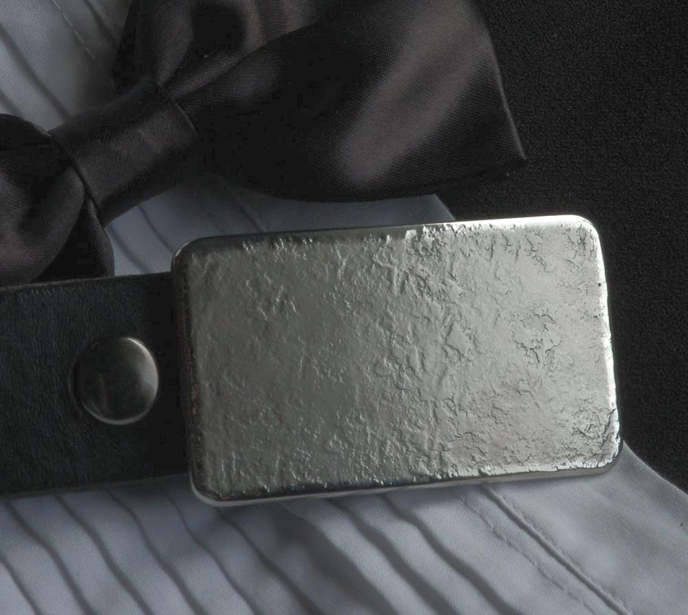 Unisex Belt Buckle, Stainless Steel Buckle, Blacksmith Textured, Classic Men's Suit Buckle, Hypoallergenic Buckle Fits 1-1/4" Belt