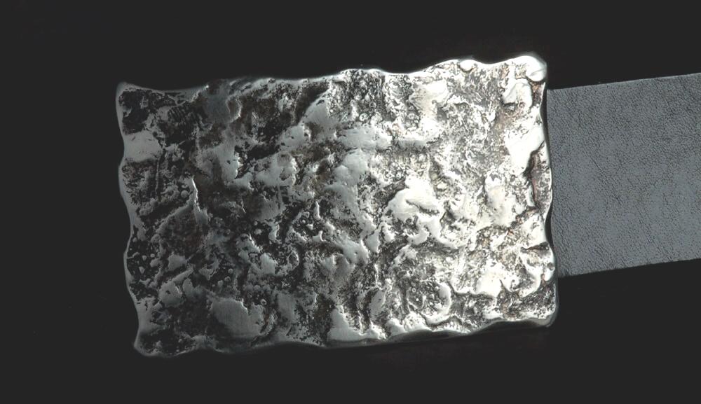 RAP Belt Buckle Black & Silver Buckle Hand Forged Anvil Textured Buckle for Work Wear or Jeans Rugged Outdoor Gear Fits 1-1/2" Belt