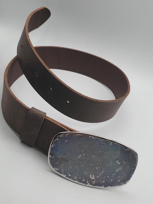 Great Outdoors Belt Buckle Waterproof Original Blue Jean Buckle Hand Forged Stainless Steel Hypoallergenic Buckle Fits Leather Belt