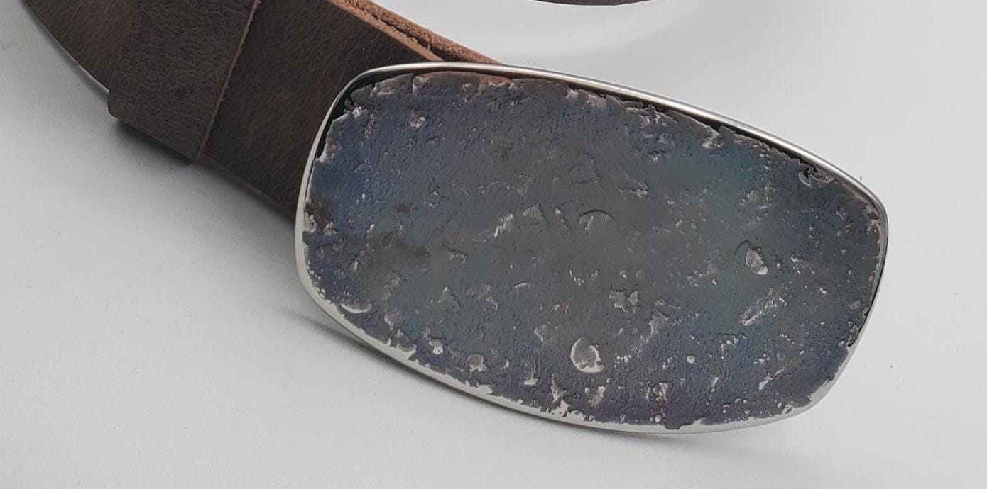 Great Outdoors Belt Buckle Waterproof Original Blue Jean Buckle Hand Forged Stainless Steel Hypoallergenic Buckle Fits Leather Belt