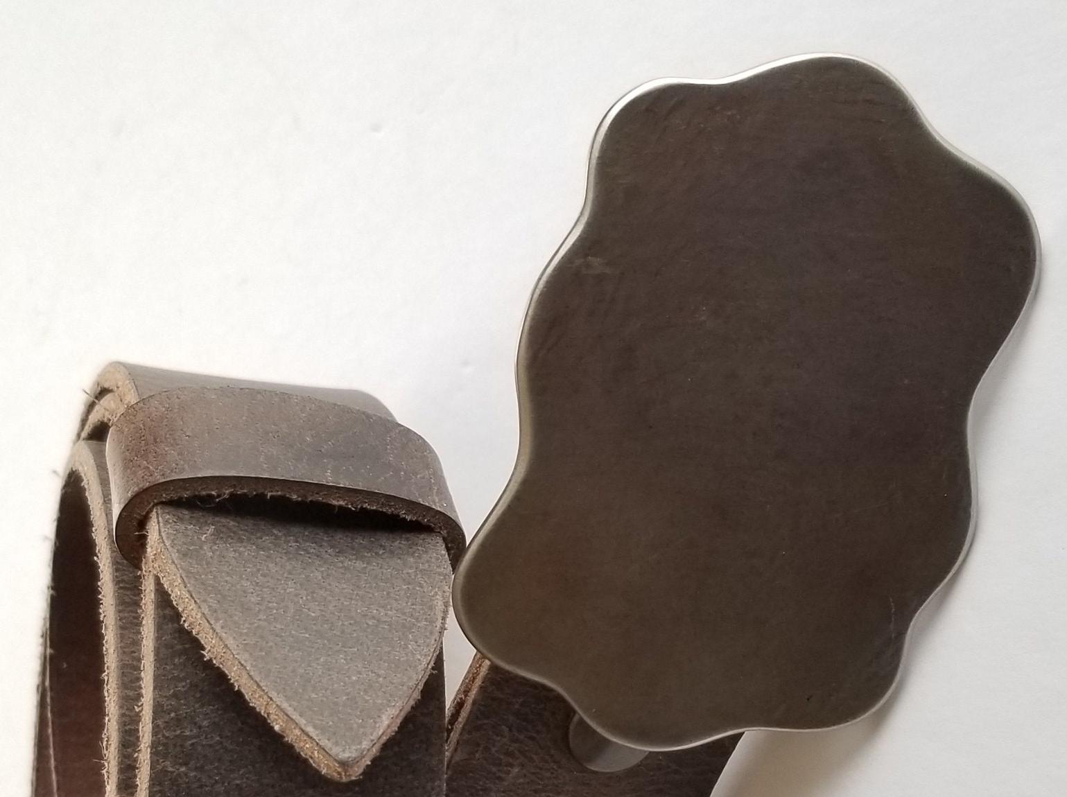 Rodeo Gear Western Wear Belt & Buckle for Jeans Western Buckle Hand Forged Stainless Steel Buckle and Belt Buckle for 1.5" Leather Belt