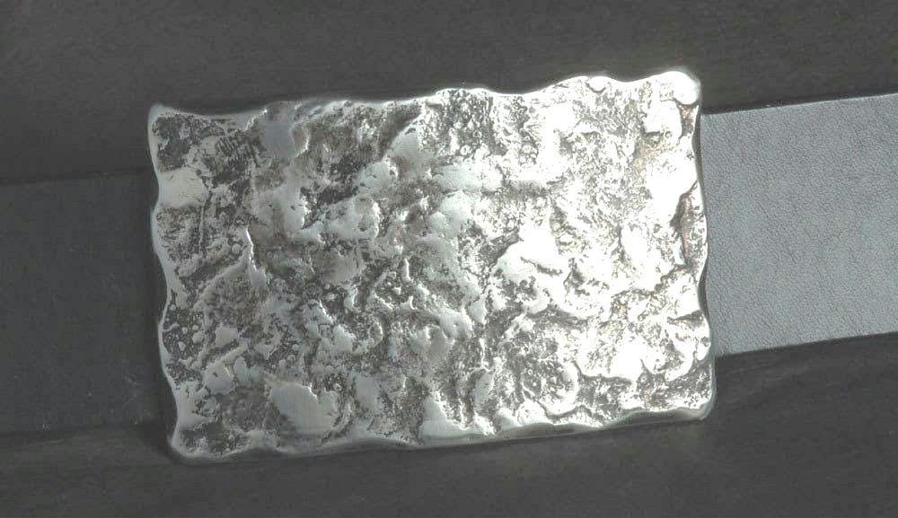 RAP Belt Buckle Black & Silver Buckle Hand Forged Anvil Textured Buckle for Work Wear or Jeans Rugged Outdoor Gear Fits 1-1/2" Belt