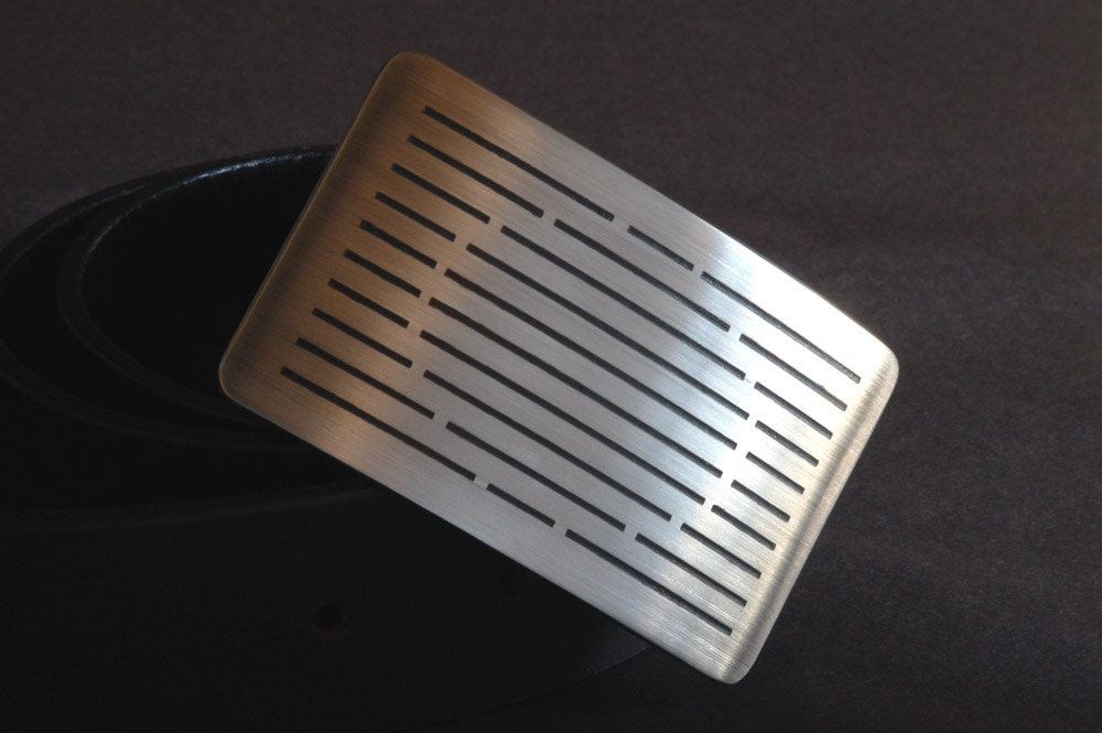 Belt Buckle, PRO Golf, Fits 1.25" Belt, AFICIONADO, Brushed Stainless Steel Golf Buckle, Unisex Golfer's Gifts, Golf Accessories, Stainless