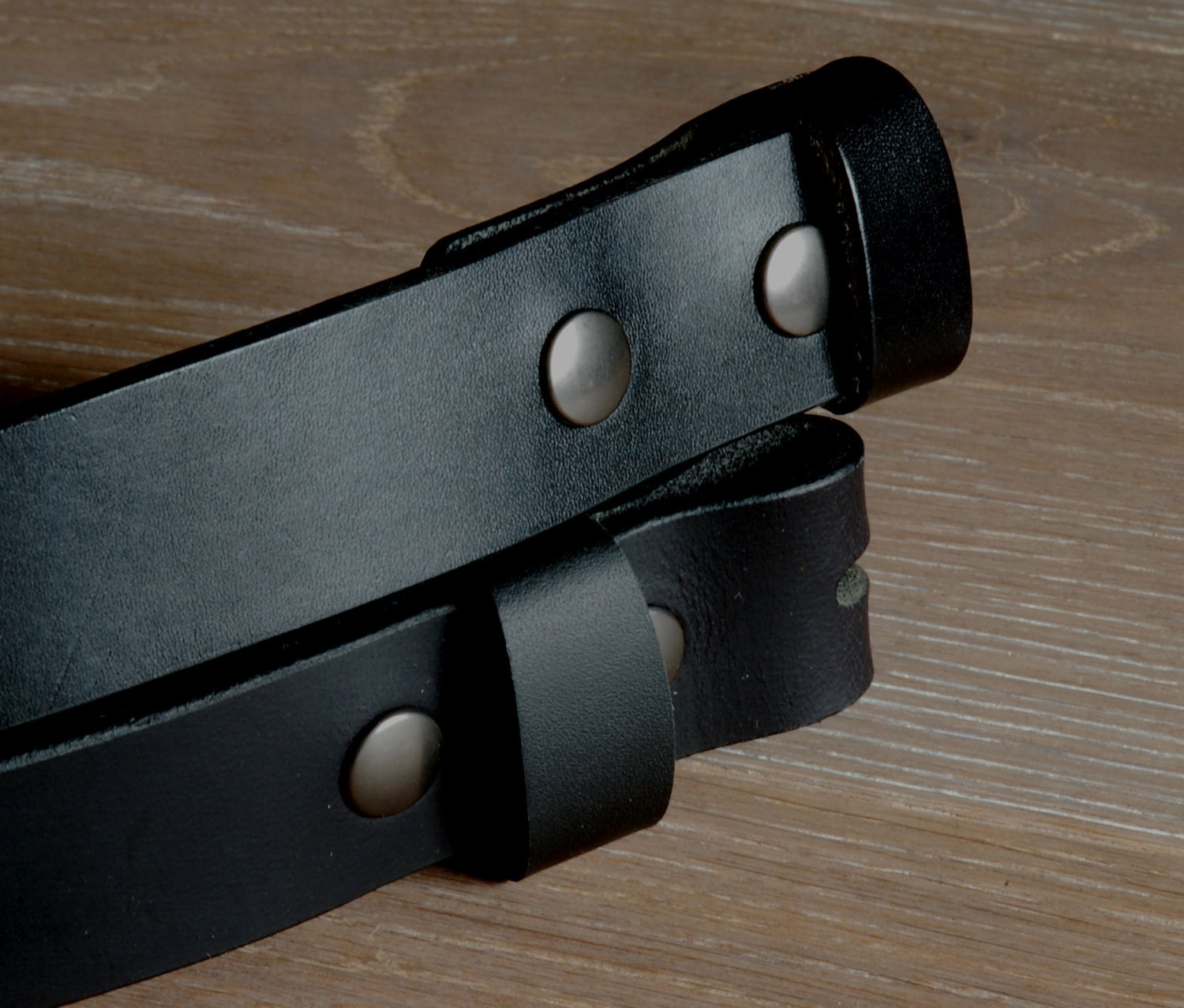 Black Bridle Leather SNAP Belt or Oiled Buffalo Leather SNAP Belt for Suits or Belt for Jeans Interchangeable with Snaps Custom Cut to Waist