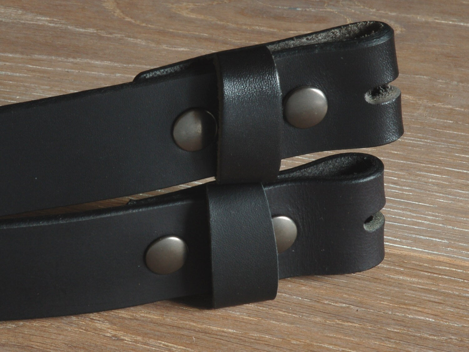 Black Bridle Leather SNAP Belt or Oiled Buffalo Leather SNAP Belt for Suits or Belt for Jeans Interchangeable with Snaps Custom Cut to Waist