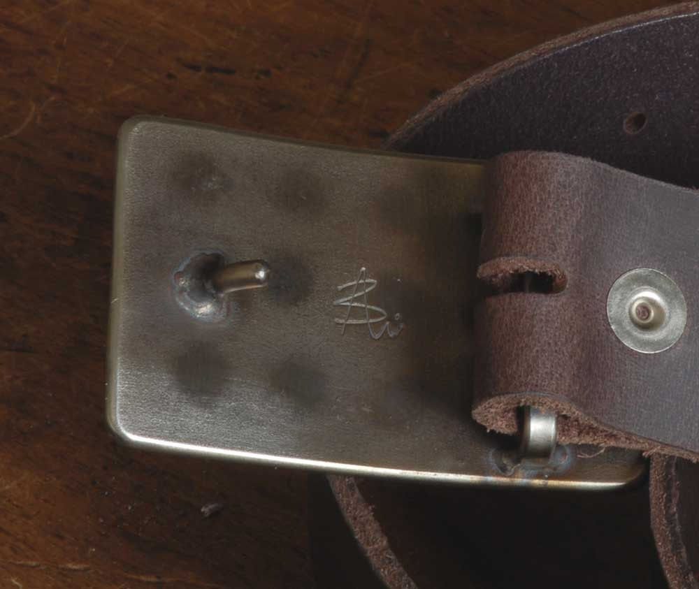 TINY Silver Belt & Buckle Set Unisex Belt and Buckle Hypoallergenic Accessories Stainless Steel 2-1/4" x 1-1/2" fits 1-1/4" Leather Belt