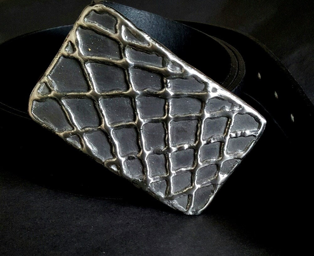 Belt & Buckle, Canadian Made, Signed Original, Hypoalergenic Accessory, Stainless Steel Buckle, Unisex Buckle for 1.5" Leather Belt for Jean