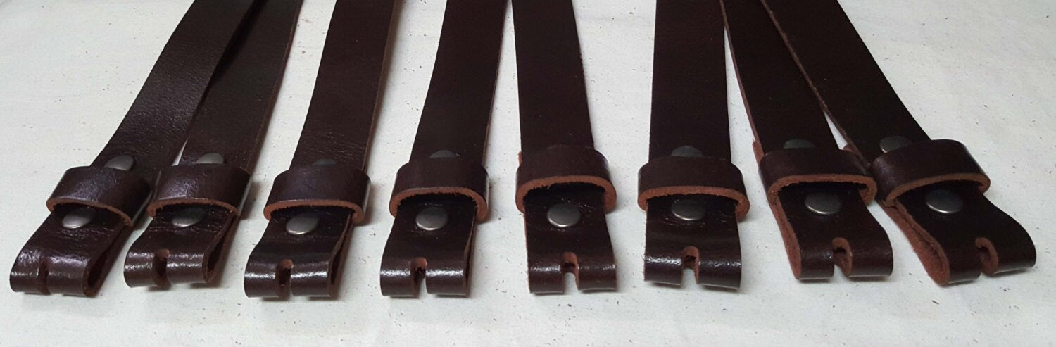 MAHOGANY Leather Belts for Suits or Jeans Made to Measure Custom Cut Leather Snap Belts 1.5" or 1.25" Unisex Belts Adults or Kids Belts