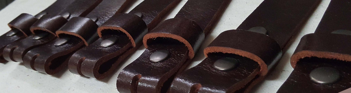 MAHOGANY Leather Belts for Suits or Jeans Made to Measure Custom Cut Leather Snap Belts 1.5" or 1.25" Unisex Belts Adults or Kids Belts