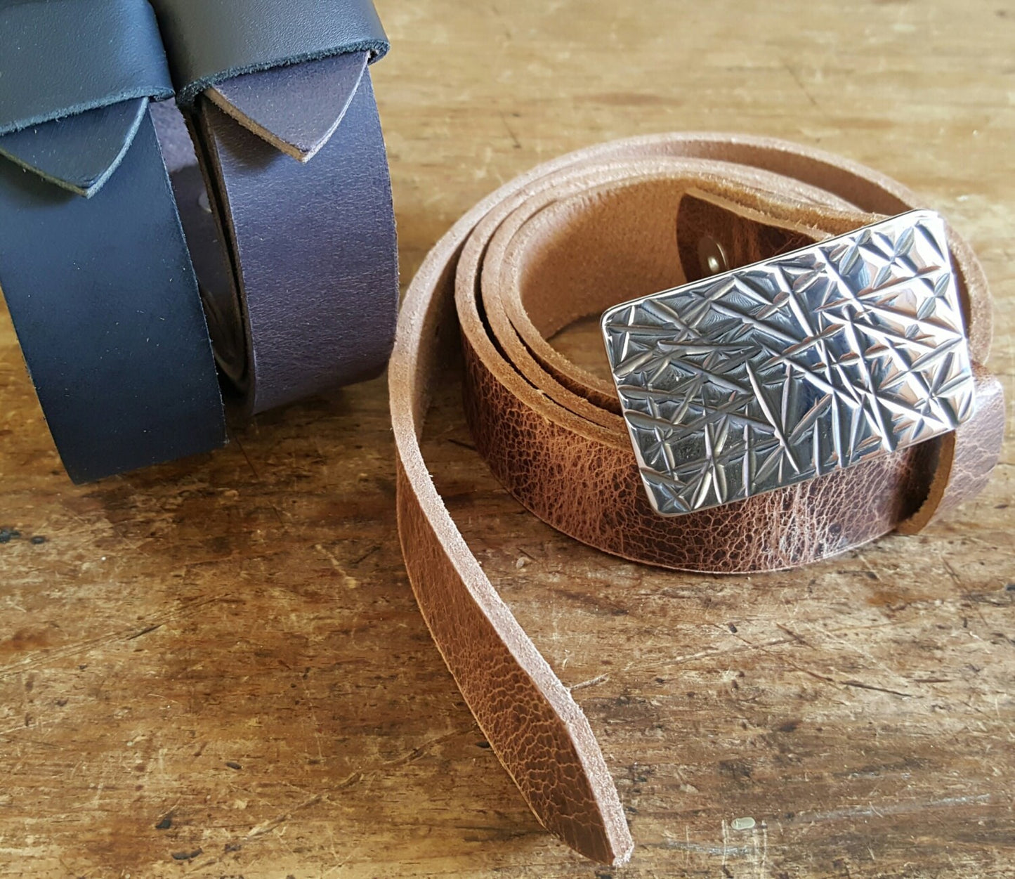 Bucke & Belt SET Skater Gear Jean Buckle Streetwear Forged Stainless Steel Hypoallergenic Accessories Unisex Belt Buckle and 1.5" Belt