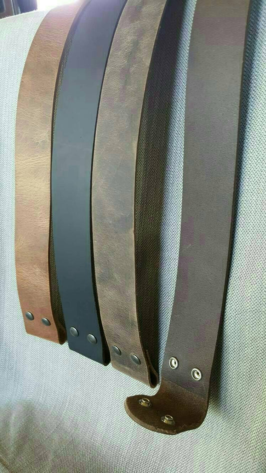 2" Leather Belt for Jean INTERCHANGEABLE Belt with Snaps, Custom Cut Leather Belt w/snaps, Two Inch Belt, Custom Cut To Waist Size