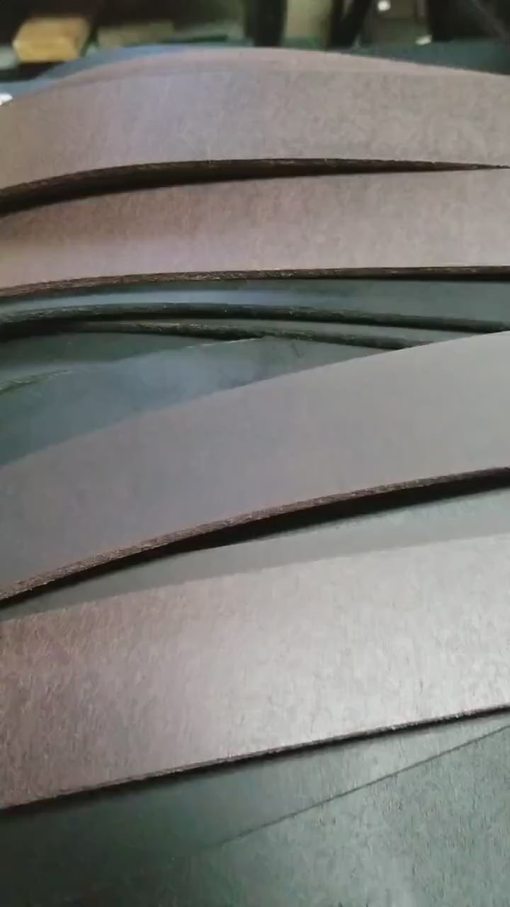 Mahogany Leather Snap Belts Full Grain Leather Belts for Suits or Jeans Custom Cut for Your Waist Size,  Interchangeable Leather Belt