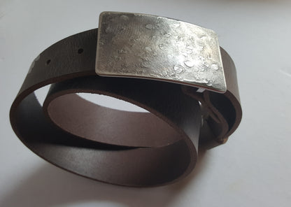 Belt & Buckle Fisherman's Gift Canadian Made Hypoallergenic Outdoorsman Gift Hand Forged Belt and Buckle For 1-1/4" Suit Belt Gift Bag Incl